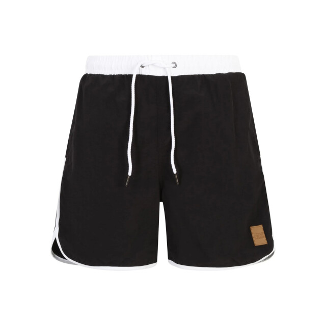 Urban Classics Heren retro zwemshort UTTN173_blackwhite large