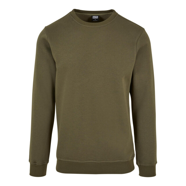 Urban Classics Heren basis badstof crew hals trui UTTN234_olive large