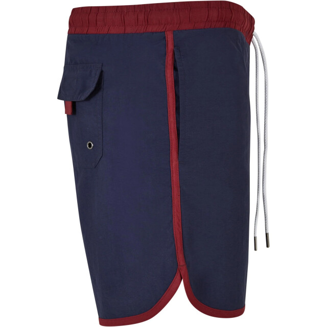 Urban Classics Heren retro zwemshort UTTN173_burgundymidnightnavy large