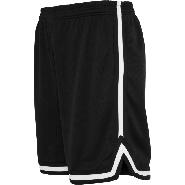 Urban Classics Heren mesh streep shorts UTTN170_blackblackwhite large
