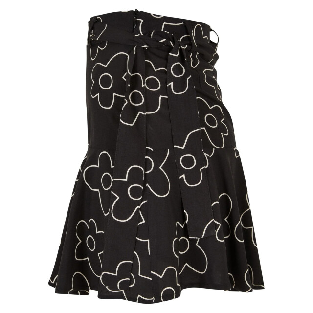 Urban Classics Dames bloem mini skort UTTN1700_black large