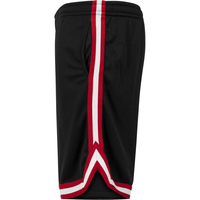Urban Classics Heren mesh streep shorts UTTN170_blackredwhite large