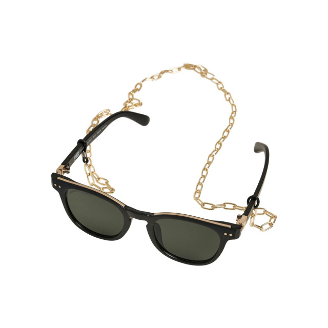 Urban Classics Unisex volwassen italië zonnebril met ketting UTTN246_blackgold large