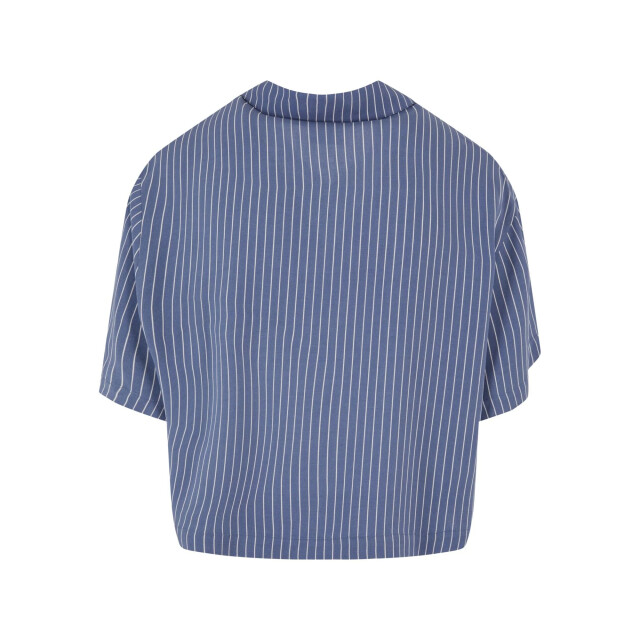 Urban Classics Dames resort gestreept overhemd UTTN1683_vintageblue large