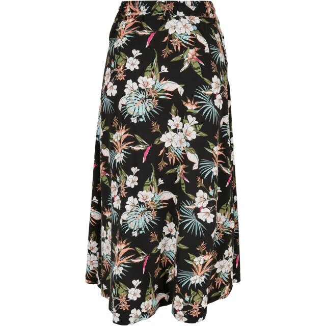 Urban Classics Dames tropical viscose midi rok UTTN1688_black large