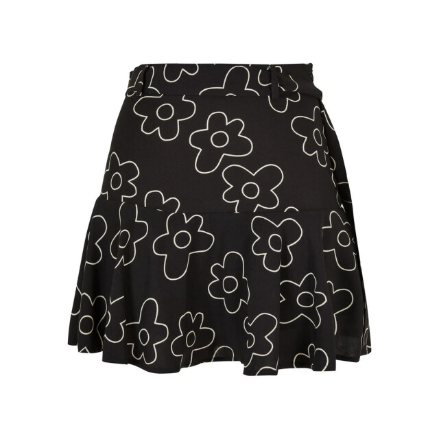 Urban Classics Dames bloem mini skort UTTN1700_black large