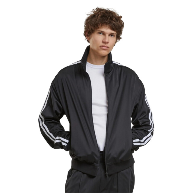 Urban Classics Heren retro tricot track jacket UTTN1693_black large