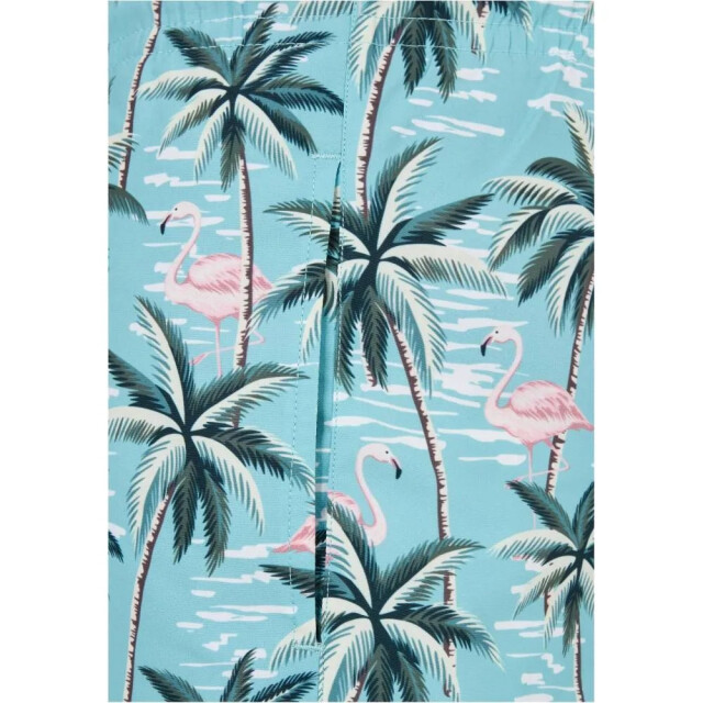 Urban Classics Heren zwemshort tropische vogels UTTN1668_blue large