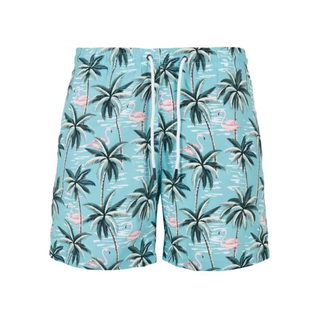 Urban Classics Heren zwemshort tropische vogels UTTN1668_blue large