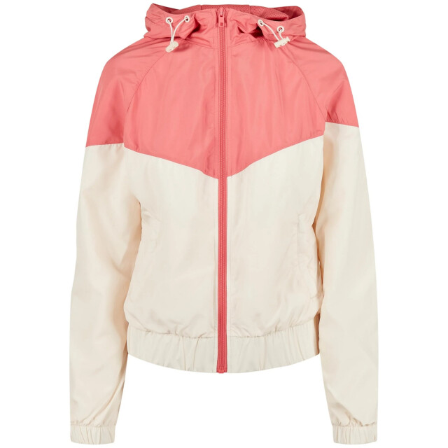 Urban Classics Dames arrow windjack UTTN228_palepinkwhitesand large