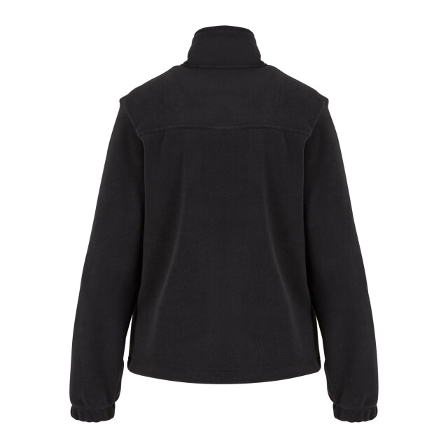 Urban Classics Dames effen polar fleece dubbellaags jas UTTN1659_black large