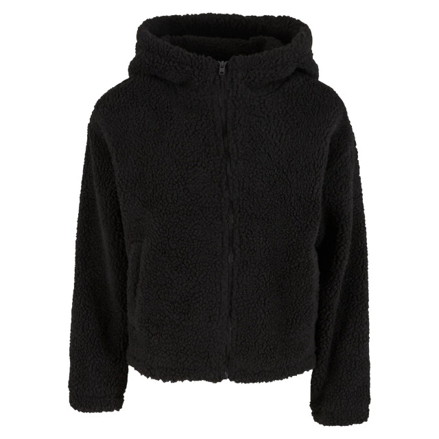 Urban Classics Dames sherpa fleecejas met capuchon UTTN1660_black large