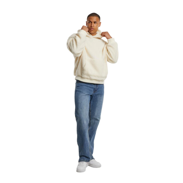 Urban Classics Heren teddy fleece oversized hoodie UTTN1676_whitesand large