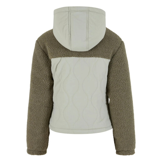 Urban Classics Dames crinkle fleece jas UTTN1644_palegreenstonegreen large