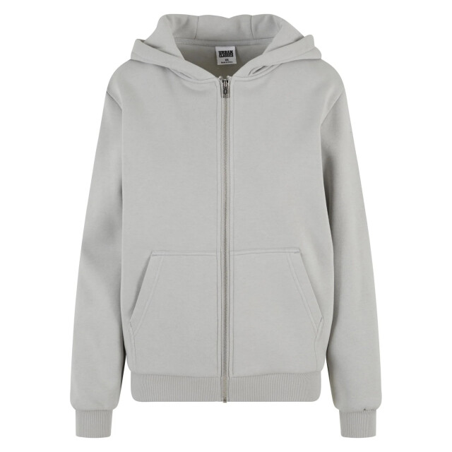 Urban Classics Dames fluffy full zip hoodie UTTN1640_lightasphalt large