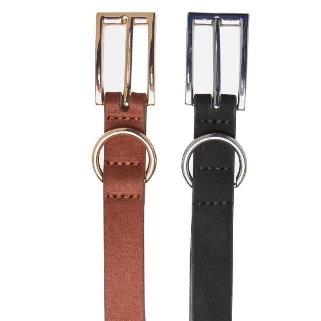 Urban Classics Grove riem van synthetisch leer (set van 2) UTTN1623_blackgoldsilver large