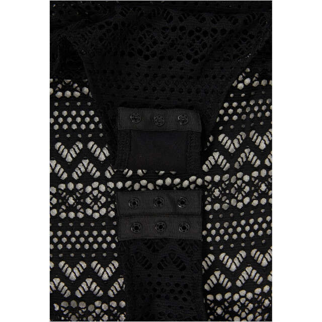 Urban Classics Dames gehaakte jersey schildpadhals bodysuit UTTN1609_black large