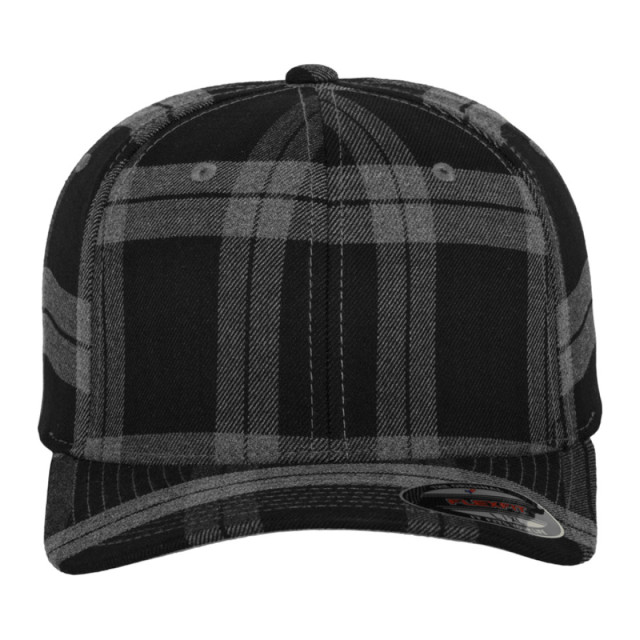 Flexfit Ruitjes baseball cap UTTN1607_blackgrey large