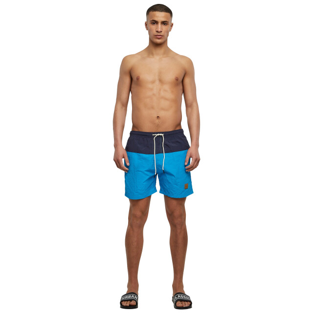 Urban Classics Heren blok zwemshorts UTTN159_navyturquoise large
