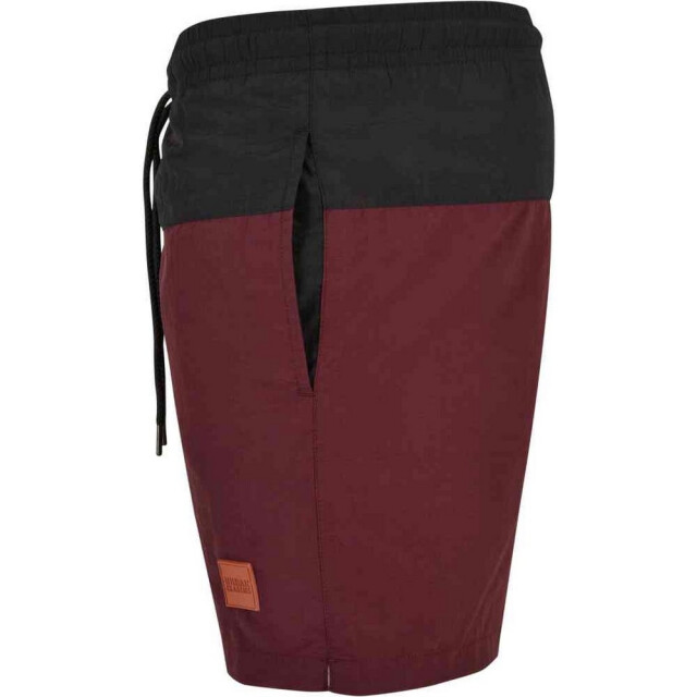 Urban Classics Heren blok zwemshorts UTTN159_cherryblack large