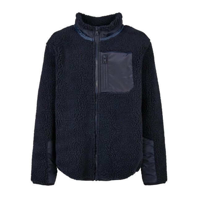 Urban Classics Jongens sherpa jas UTTN1673_midnightnavy large