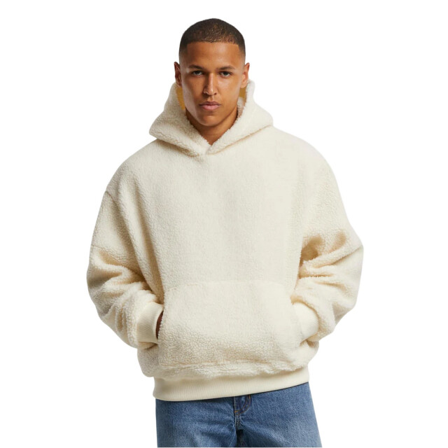 Urban Classics Heren teddy fleece oversized hoodie UTTN1676_whitesand large