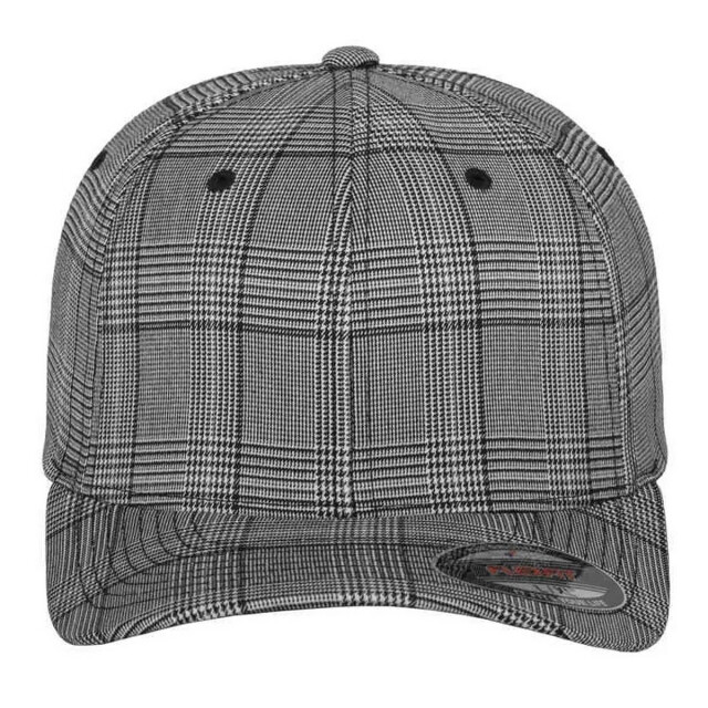 Flexfit Geruite glen plaid baseball cap UTTN1362_blackwhite large