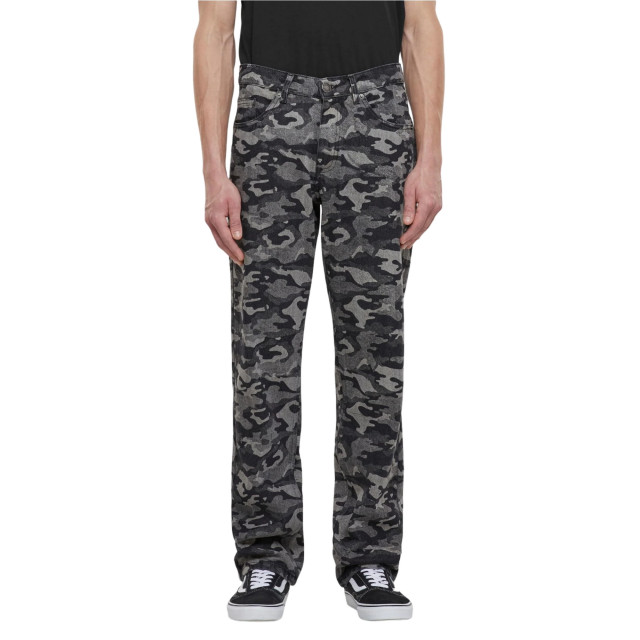 Urban Classics Heren laser camo jeans UTTN1370_black large