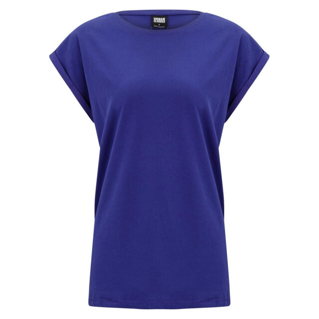 Urban Classics Dames pre-pack verlengd schouder t-shirt (set van 2) UTTN1382_whitebluepurple large