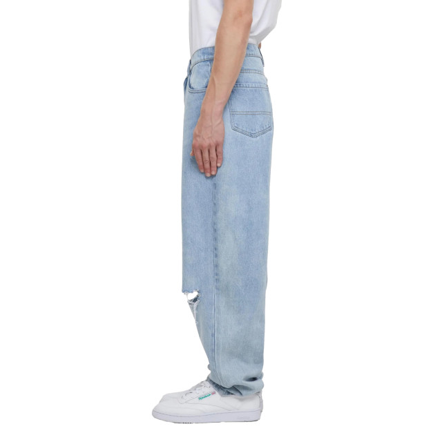 Urban Classics Heren zware knie geknipte baggy jeans UTTN1404_newlightbluewashed large