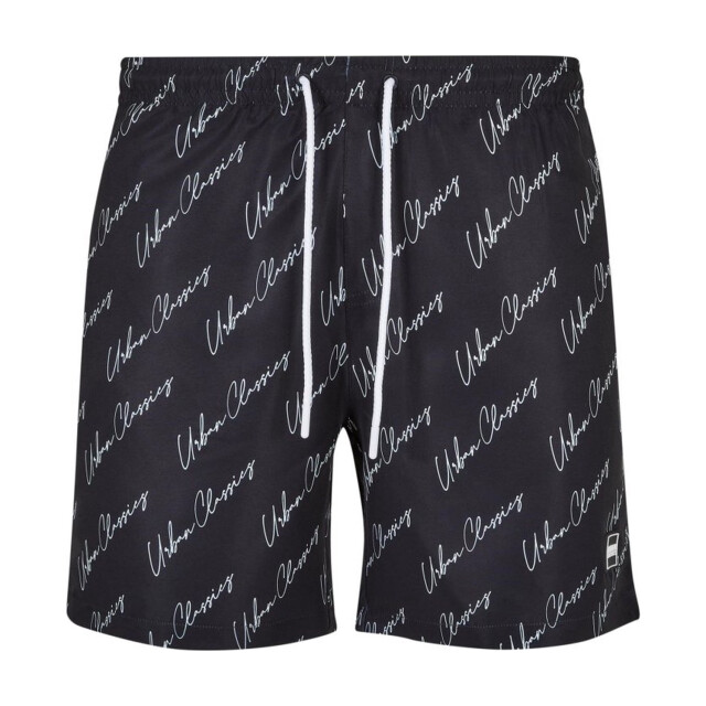 Urban Classics Heren script logo zwemshort UTTN1405_black large