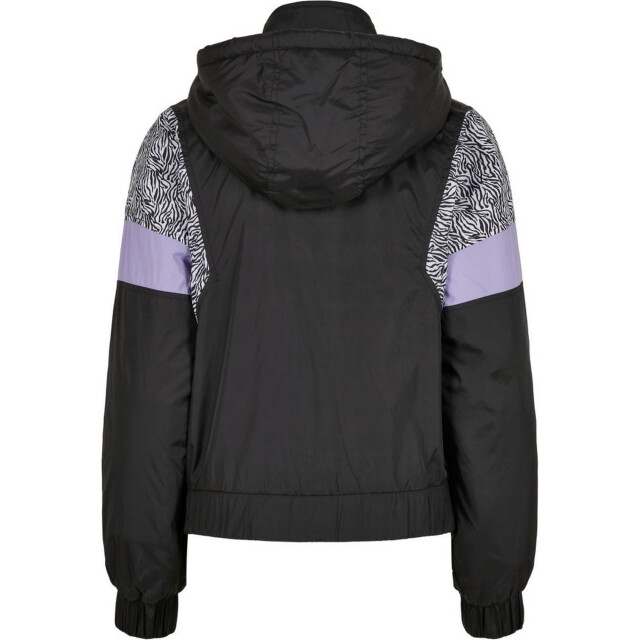 Urban Classics Dames zebra print pull over jasje UTTN1432_black large