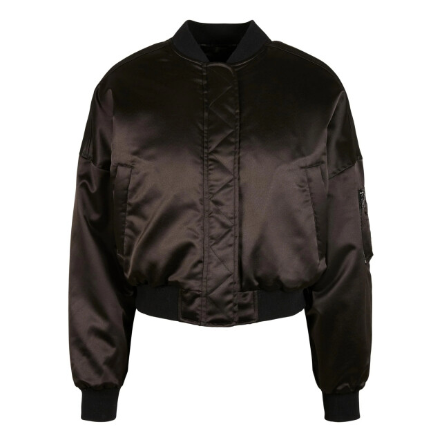 Urban Classics Dames satijnen oversized bomberjack UTTN1439_black large