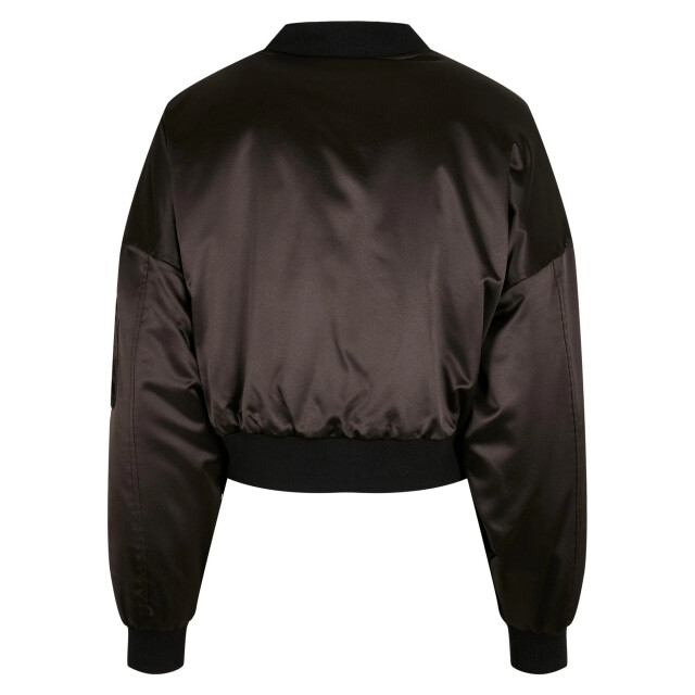 Urban Classics Dames satijnen oversized bomberjack UTTN1439_black large