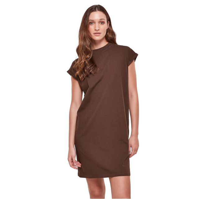 Urban Classics Dames schildpad jurk met verlengde schouder UTTN175_brown large