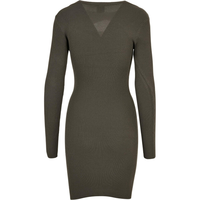 Urban Classics Dames uitgesneden jurk UTTN133_olive large