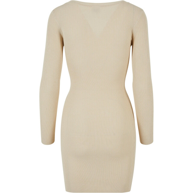 Urban Classics Dames uitgesneden jurk UTTN133_sand large