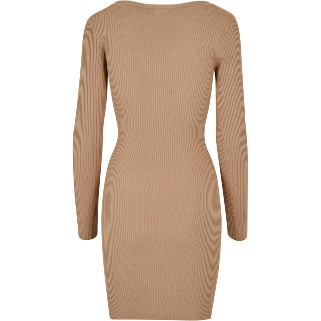 Urban Classics Dames uitgesneden jurk UTTN133_unionbeige large