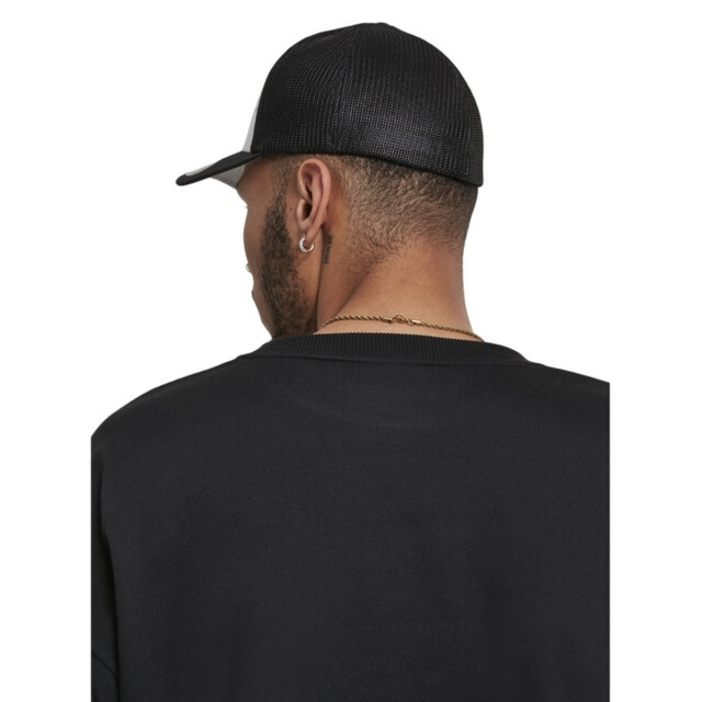 Flexfit Tweekleurige mesh baseballpet UTTN1345_whiteblackblack large