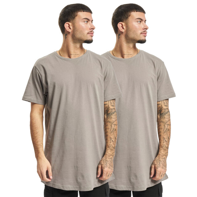 Urban Classics Heren lang t-shirt (set van 2) UTTN1580_grey large