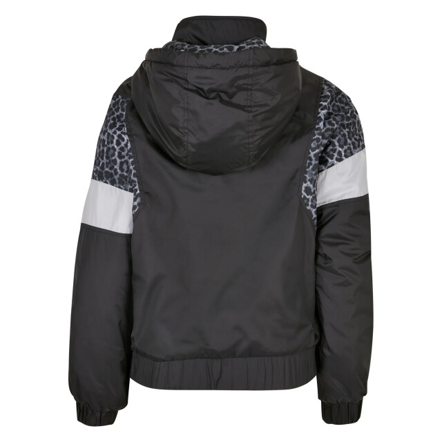 Urban Classics Dames snow leopard pull over jas UTTN1337_blacklightasphaltgrey large