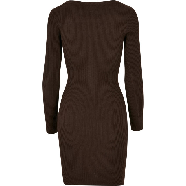 Urban Classics Dames uitgesneden jurk UTTN133_brown large