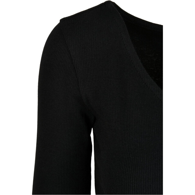 Urban Classics Dames ribbed cropped vest UTTN1577_black large