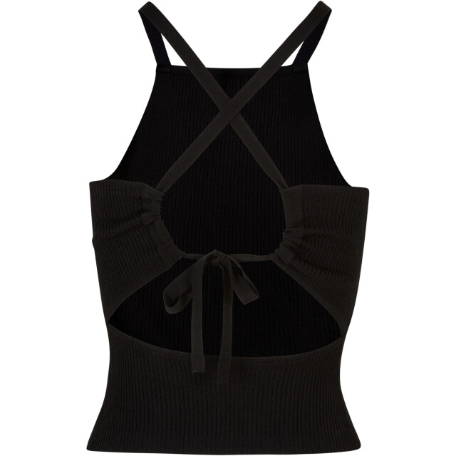 Urban Classics Dames ribgebreide top met kruisrug UTTN1579_black large