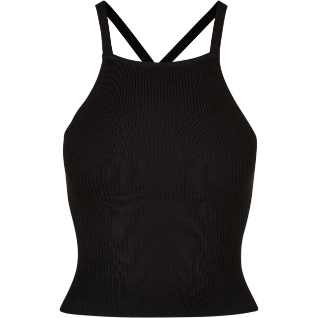 Urban Classics Dames ribgebreide top met kruisrug UTTN1579_black large