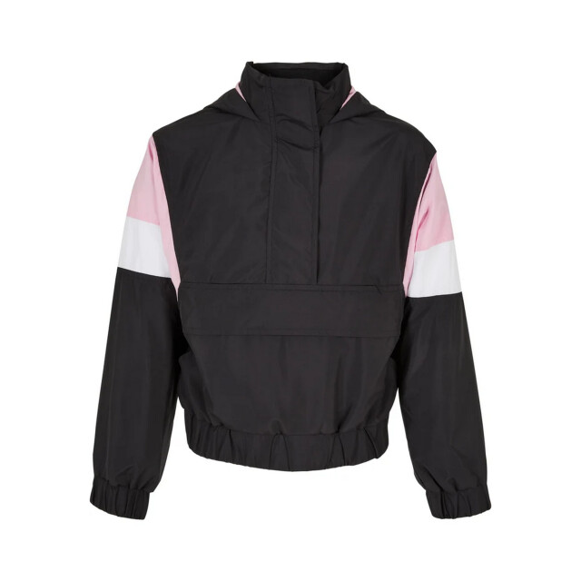 Urban Classics Meisjes 3 tone pull over jas UTTN1324_blackwhite large