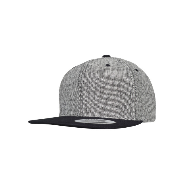Flexfit Effen gemêleerde baseball cap UTTN1630_blackmelangeblack large