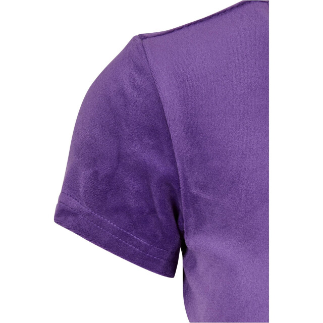 Urban Classics Dames fluwelen kort t-shirt UTTN1575_realviolet large