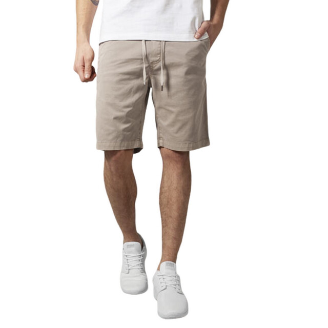 Urban Classics Heren twill stretch sweat shorts UTTN156_sand large
