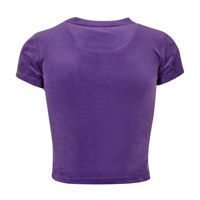 Urban Classics Dames fluwelen kort t-shirt UTTN1575_realviolet large